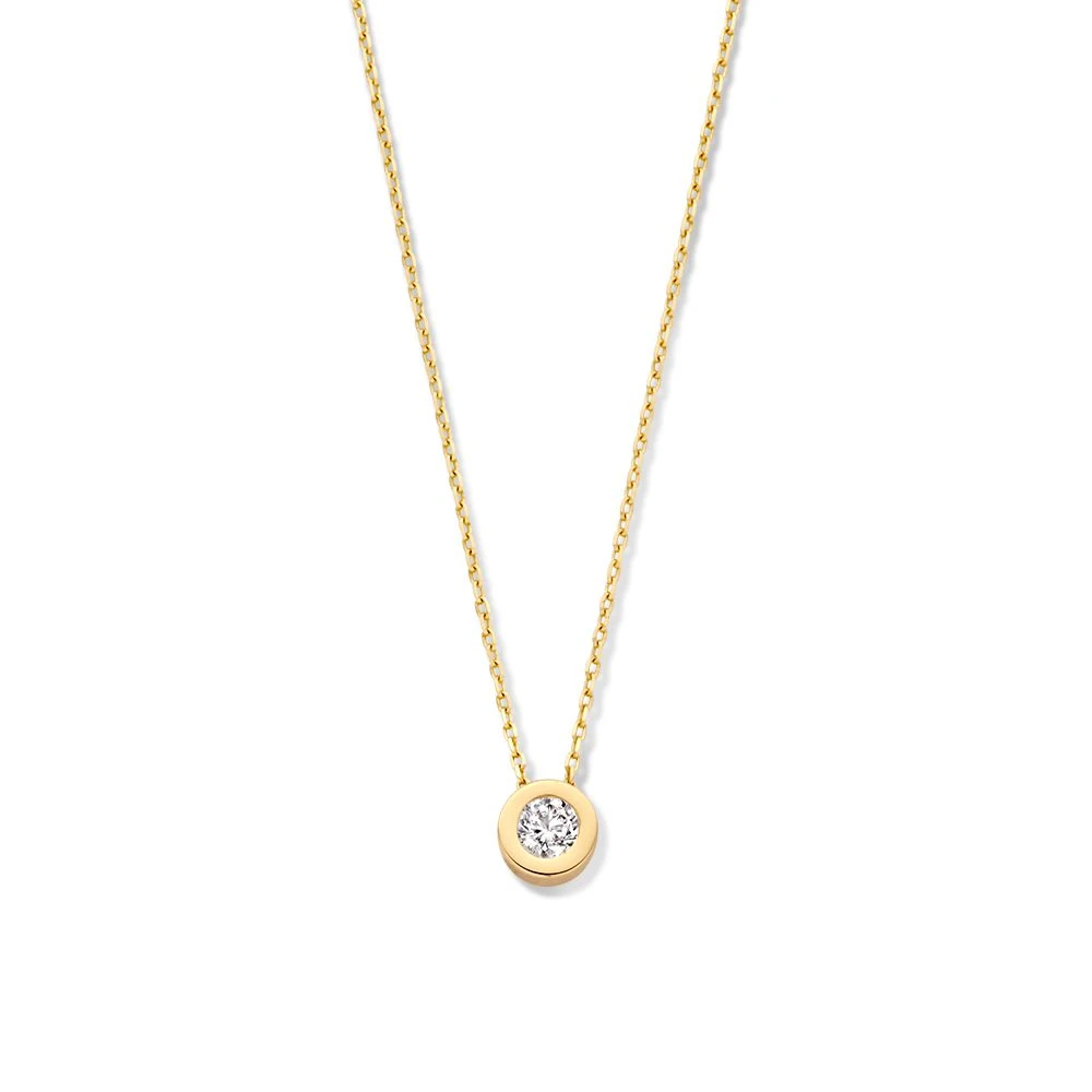 Collier geelgoud zirkonia
