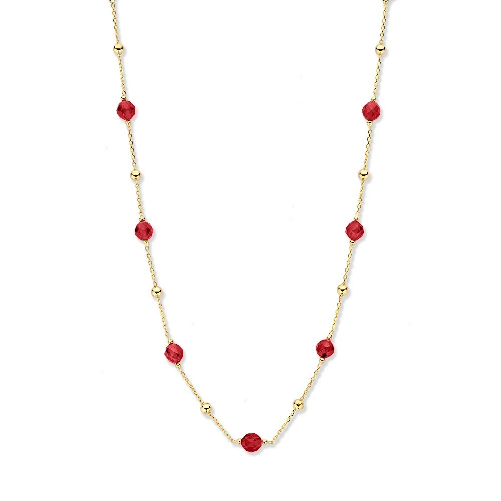Collier geelgoud zirkonia