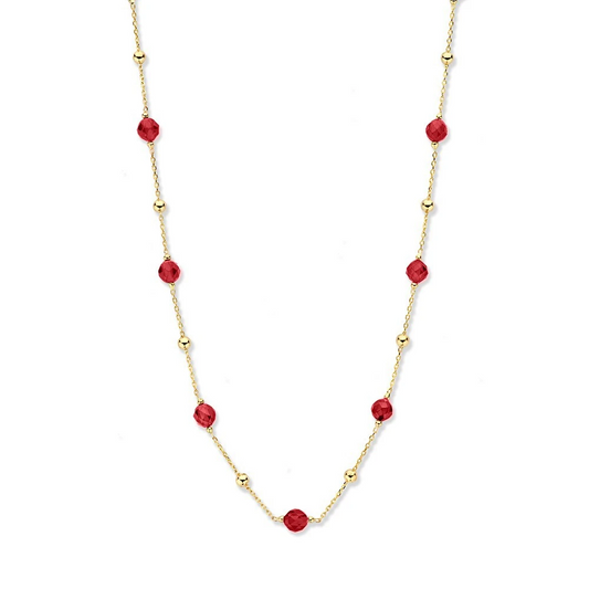 Collier geelgoud zirkonia