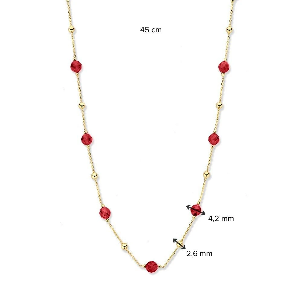 Collier geelgoud zirkonia