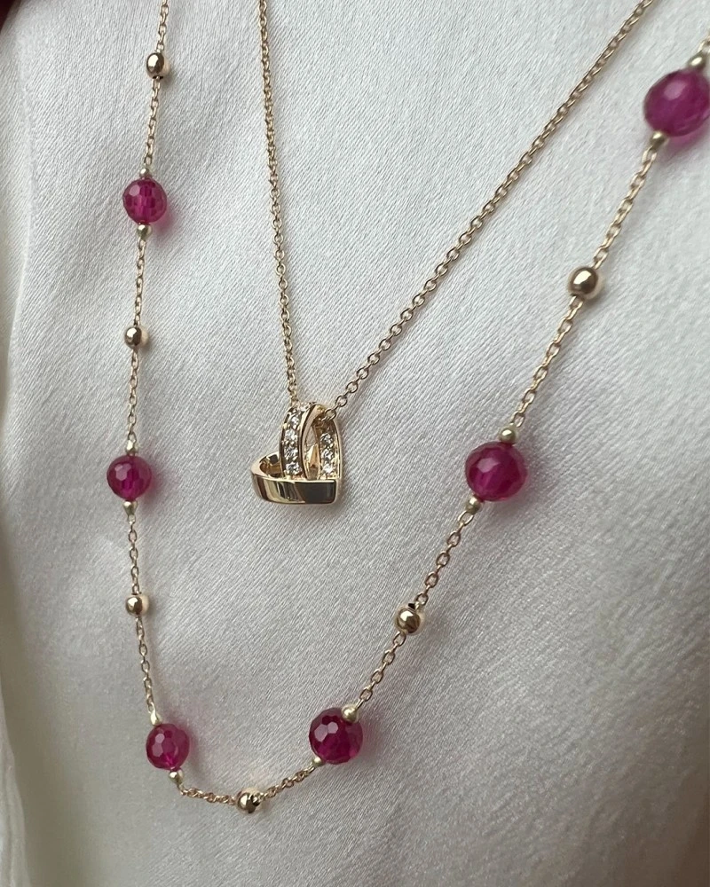Collier geelgoud zirkonia