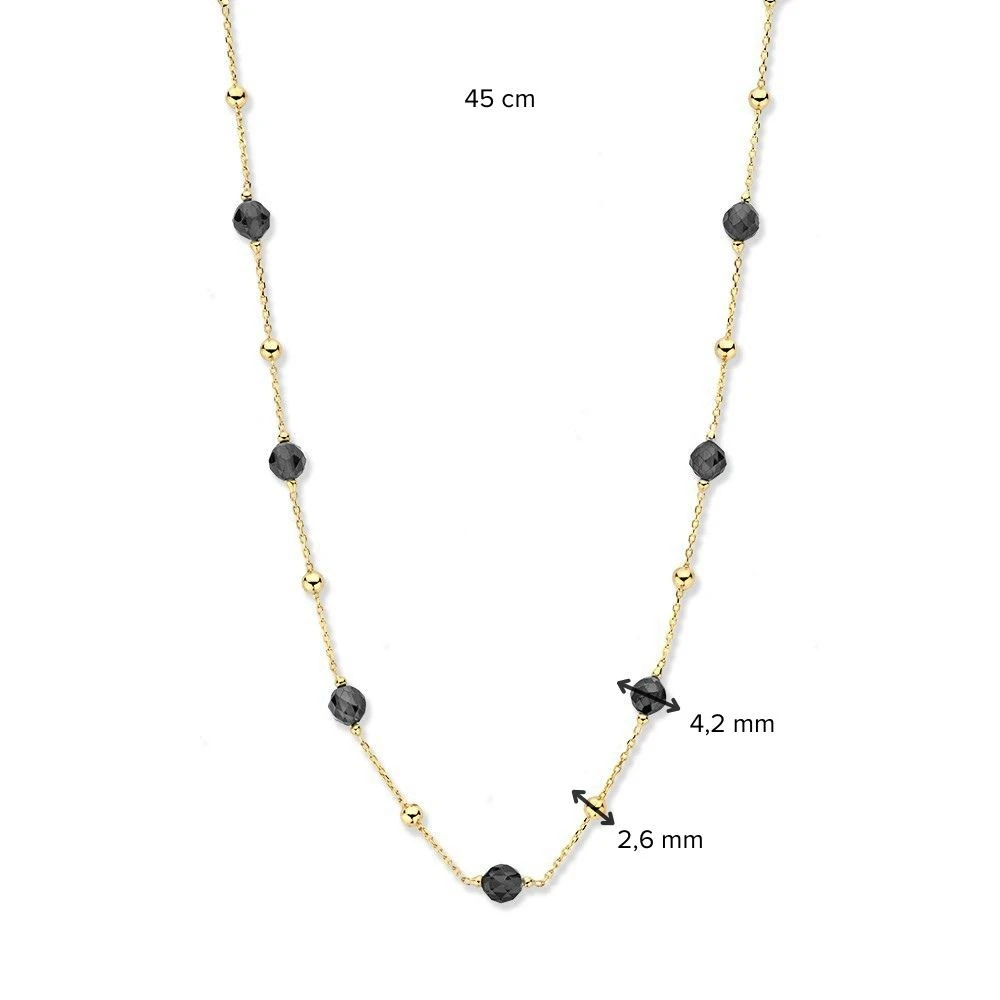 Collier geelgoud zirkonia