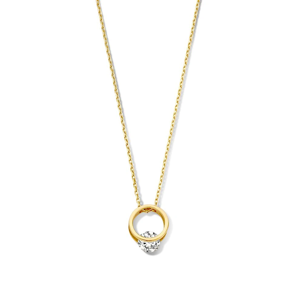 Collier geelgoud zirkonia