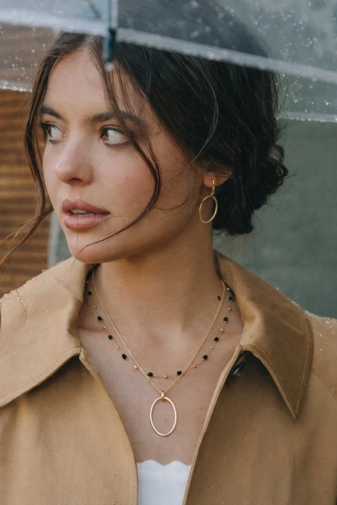 Collier geelgoud zirkonia