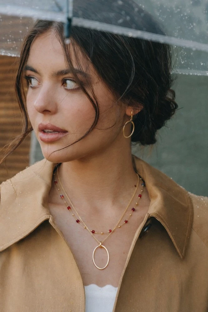 Collier geelgoud zirkonia