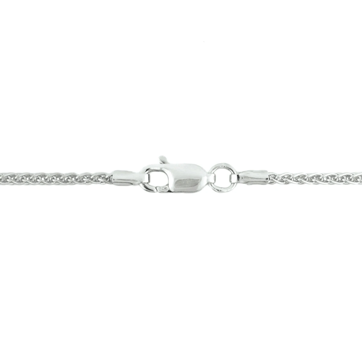 collier gescratcht poli/mat 45 cm zilver gerhodineerd
