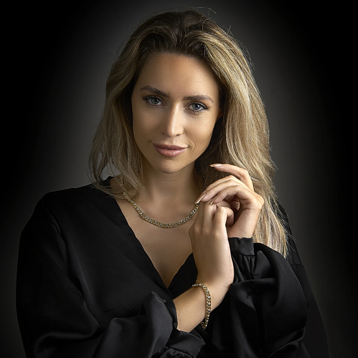 collier geslepen gourmette massief 6,2 mm silgold (bicolor goud met zilverkern)