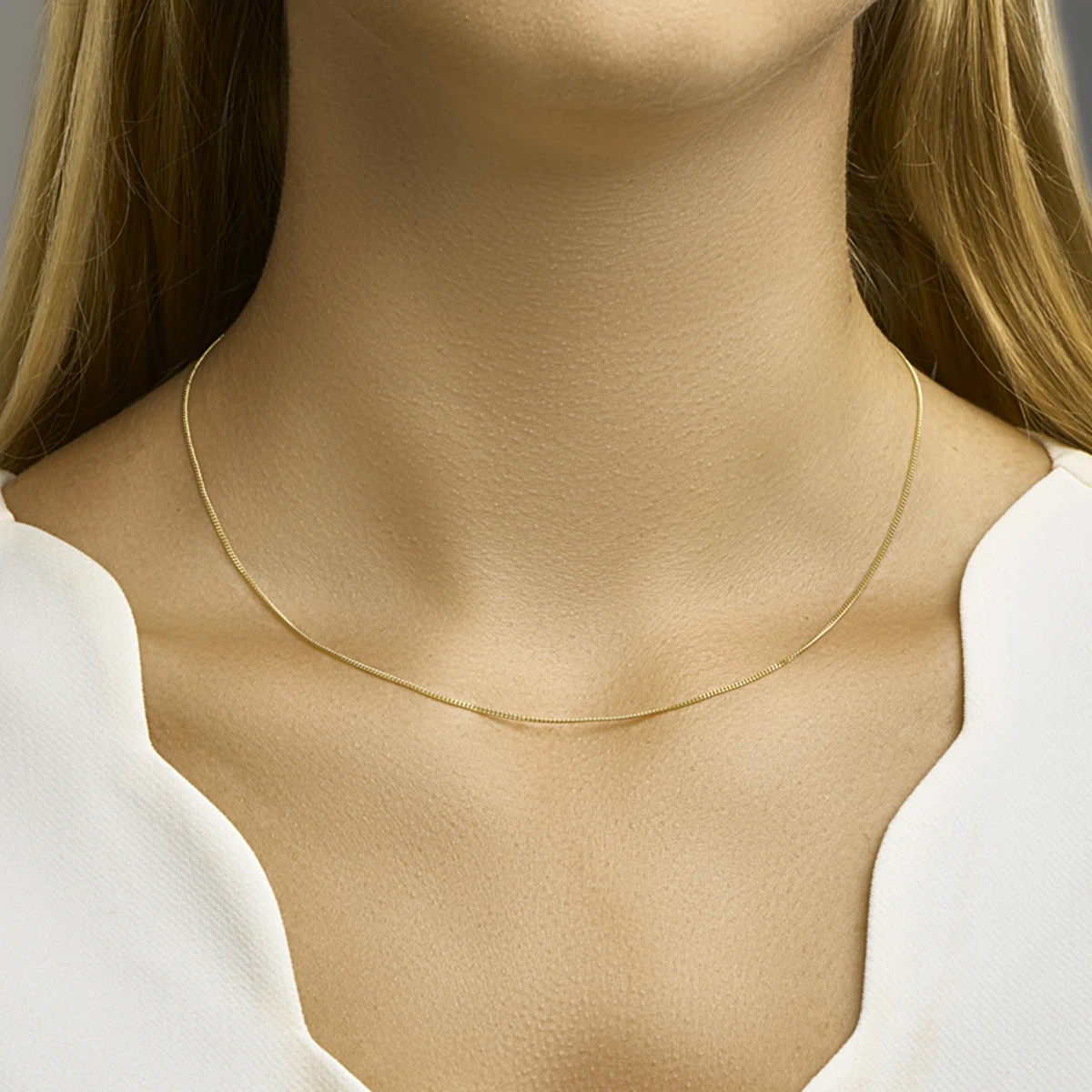gourmette 1,1 mm 14K geelgoud