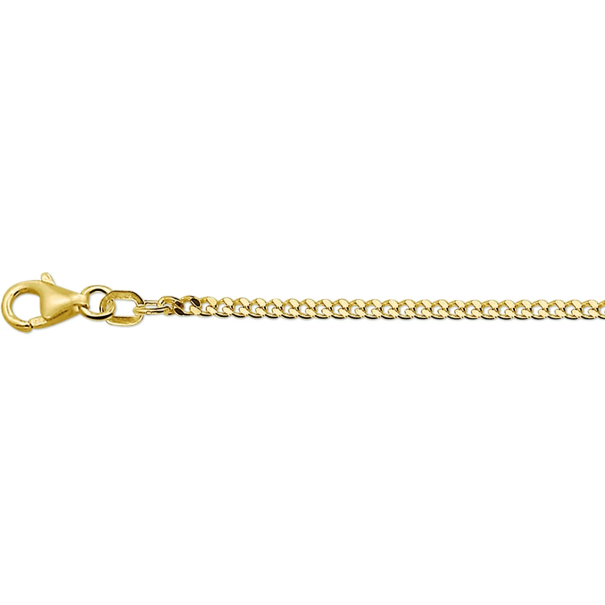 gourmette 2,1 mm 14K geelgoud