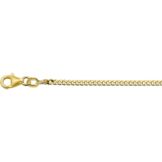 gourmette 2,1 mm 14K geelgoud