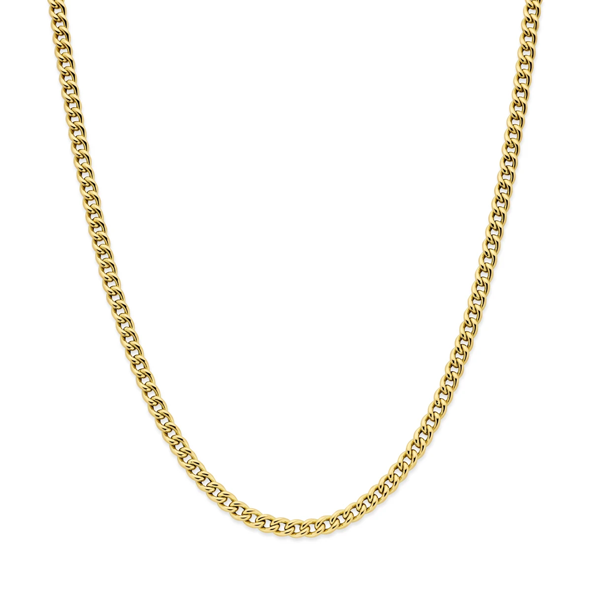 collier gourmette 5,2 mm 43 cm 14K geelgoud