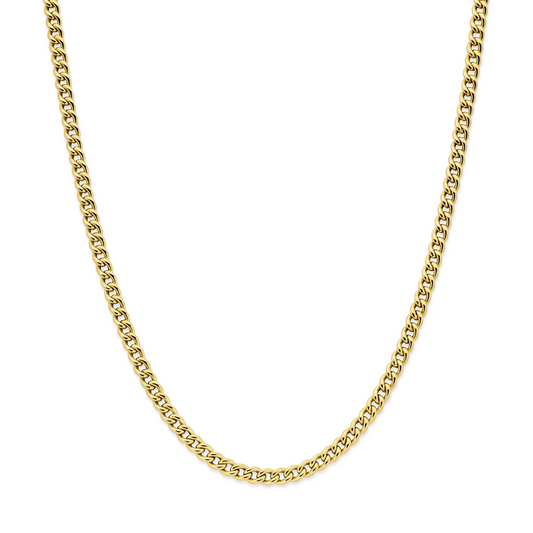 collier gourmette 5,2 mm 43 cm 14K geelgoud