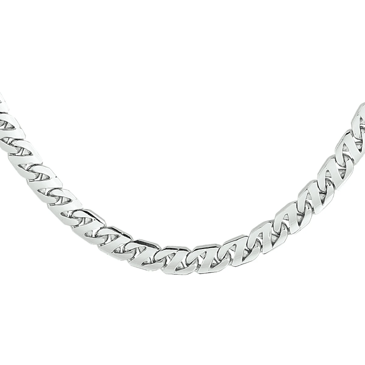 collier gourmette 6,6 mm zilver gerhodineerd