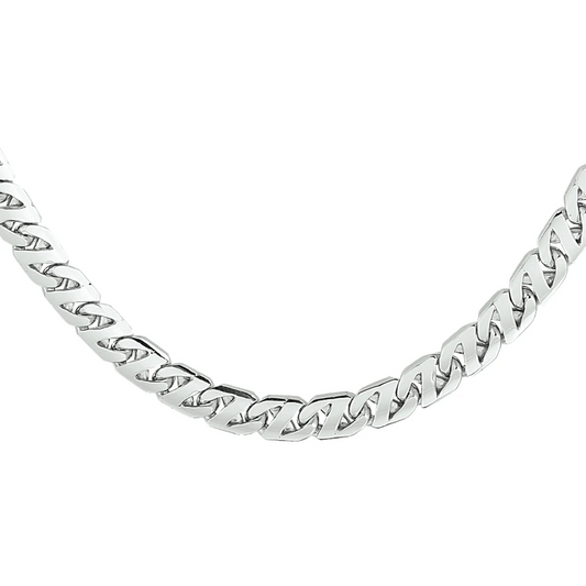 collier gourmette 6,6 mm zilver gerhodineerd