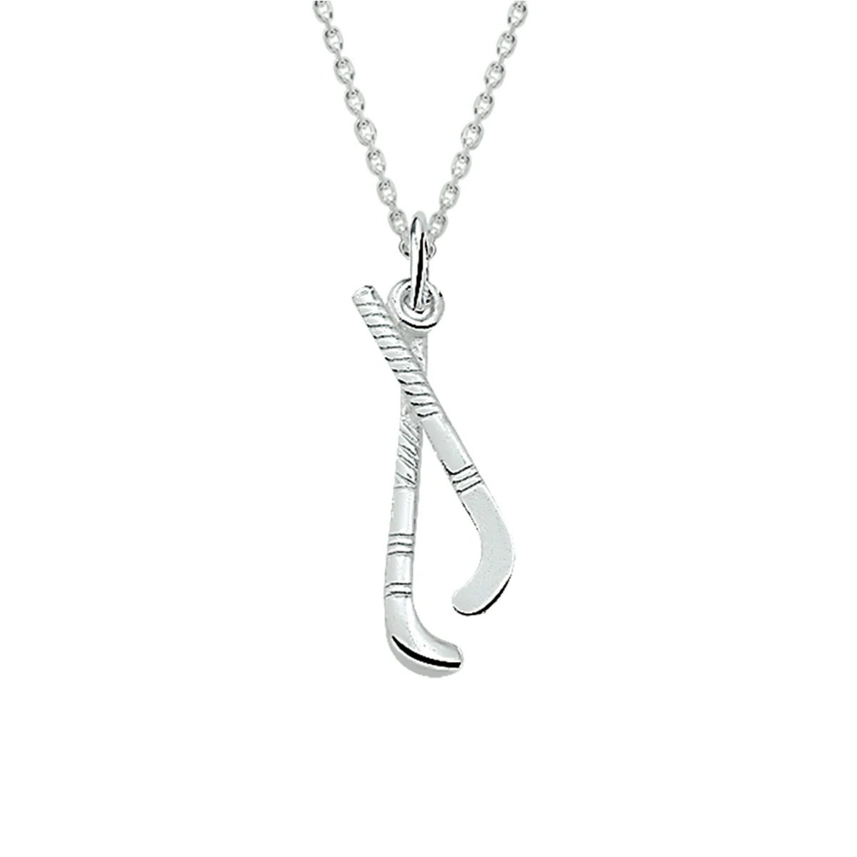 collier hanger hockey 41 + 4 cm zilver wit