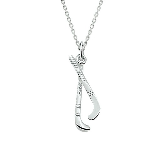 collier hanger hockey 41 + 4 cm zilver wit