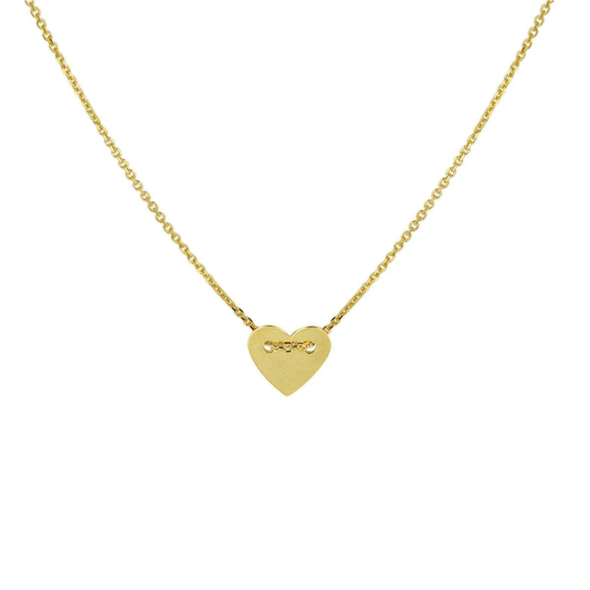 collier hart 1,0 mm 40 - 42 cm 14K geelgoud