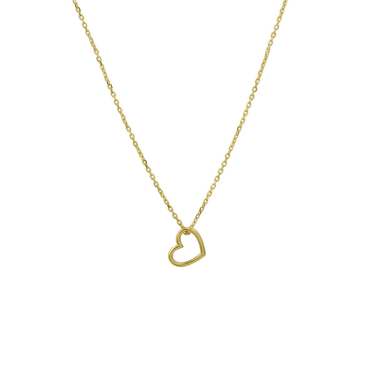 collier hart 40 - 42 - 44 cm 14K geelgoud