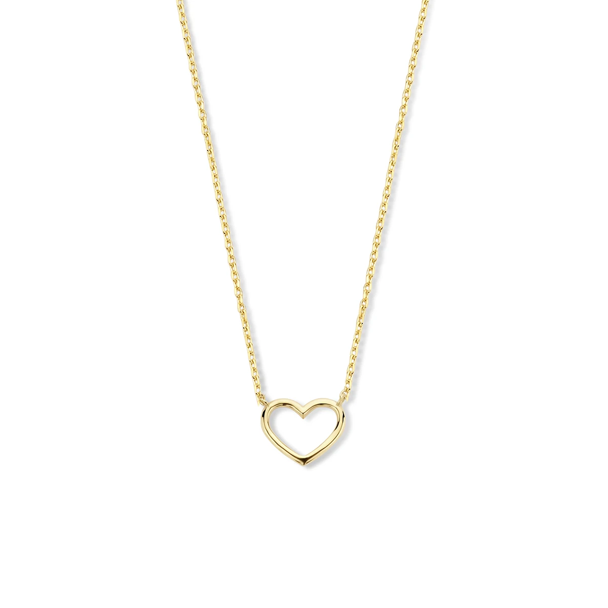 collier hart 40 - 42 - 44 cm 14K geelgoud
