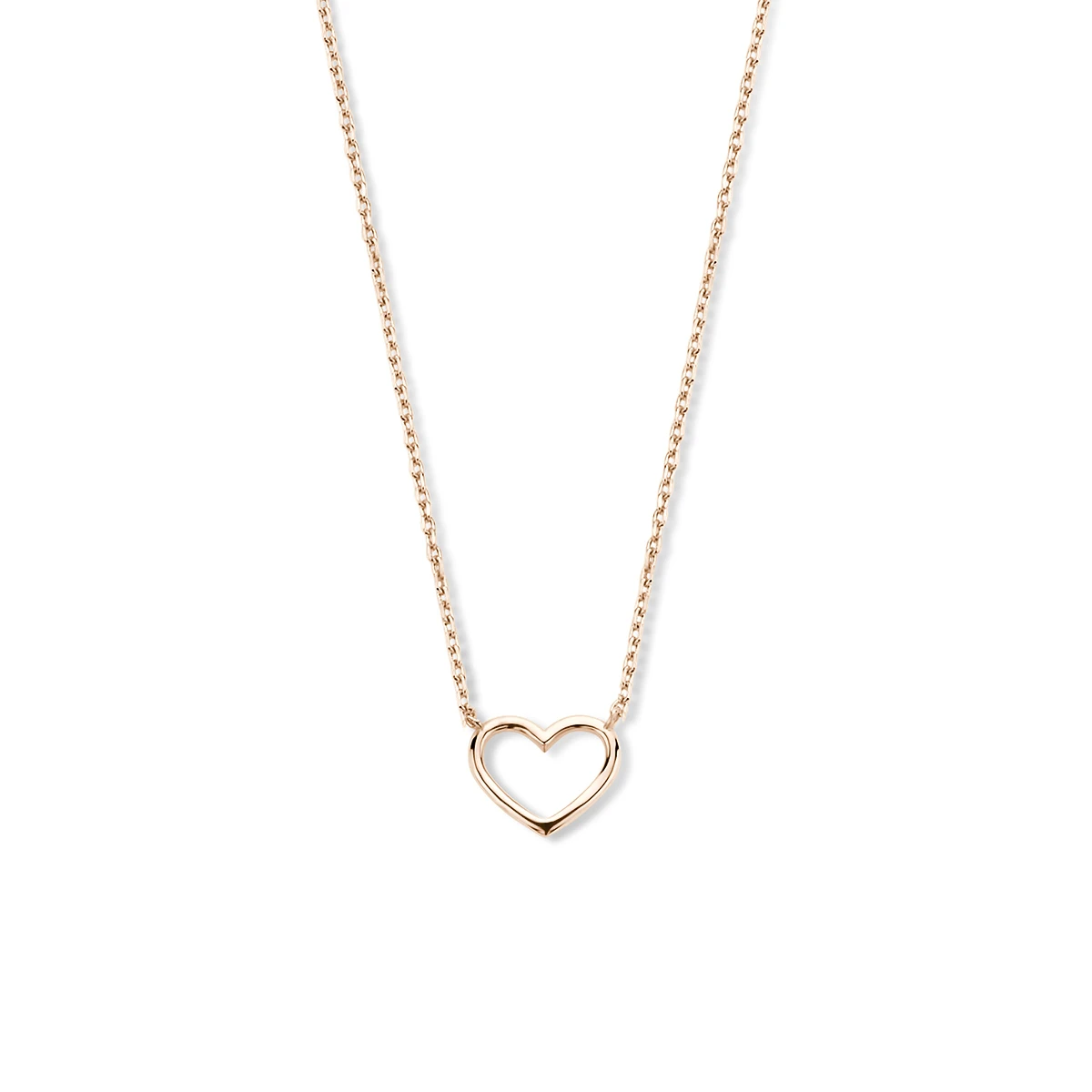 collier hart 40 - 42 - 44 cm 14K roségoud