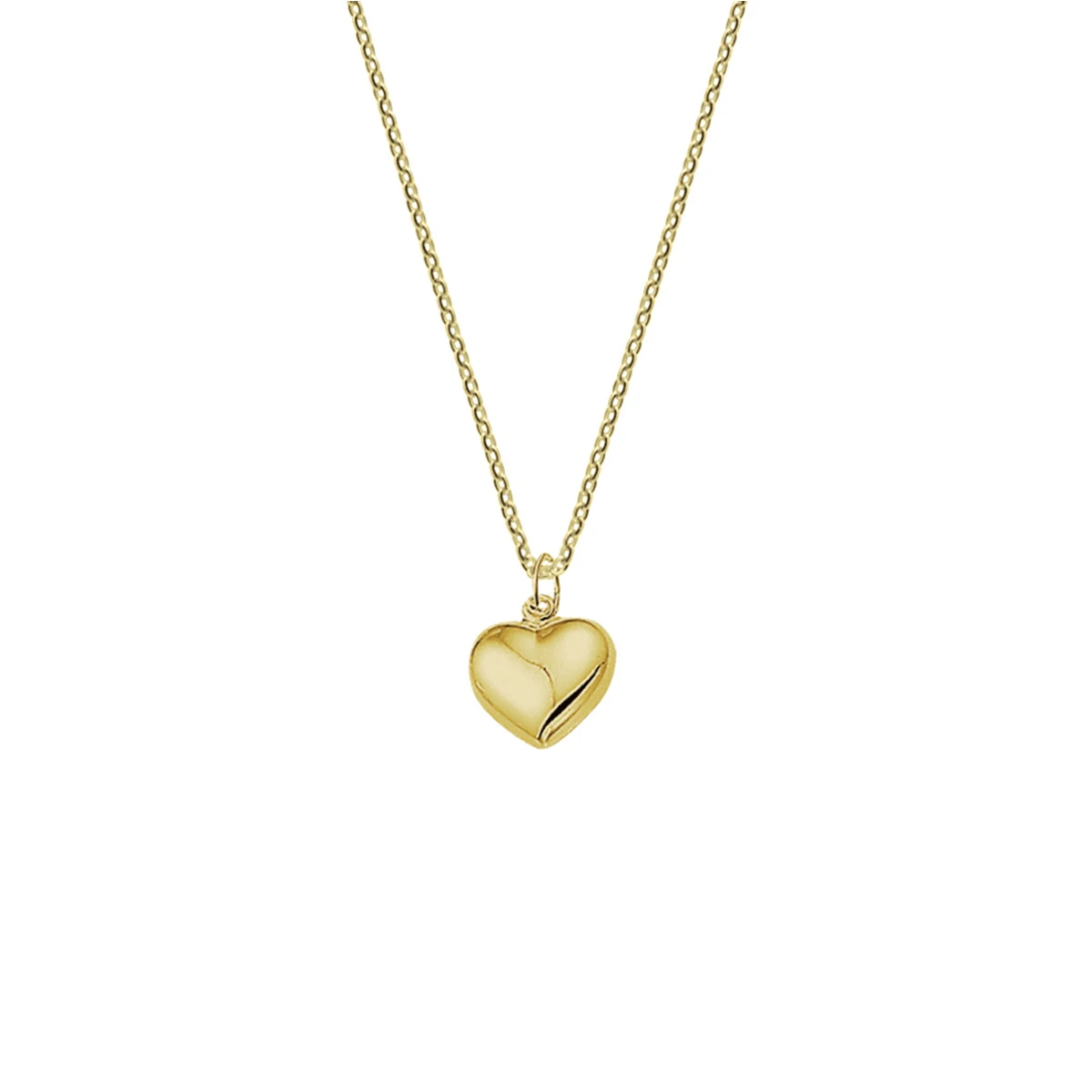 collier hart 41 + 4 cm 14K geelgoud