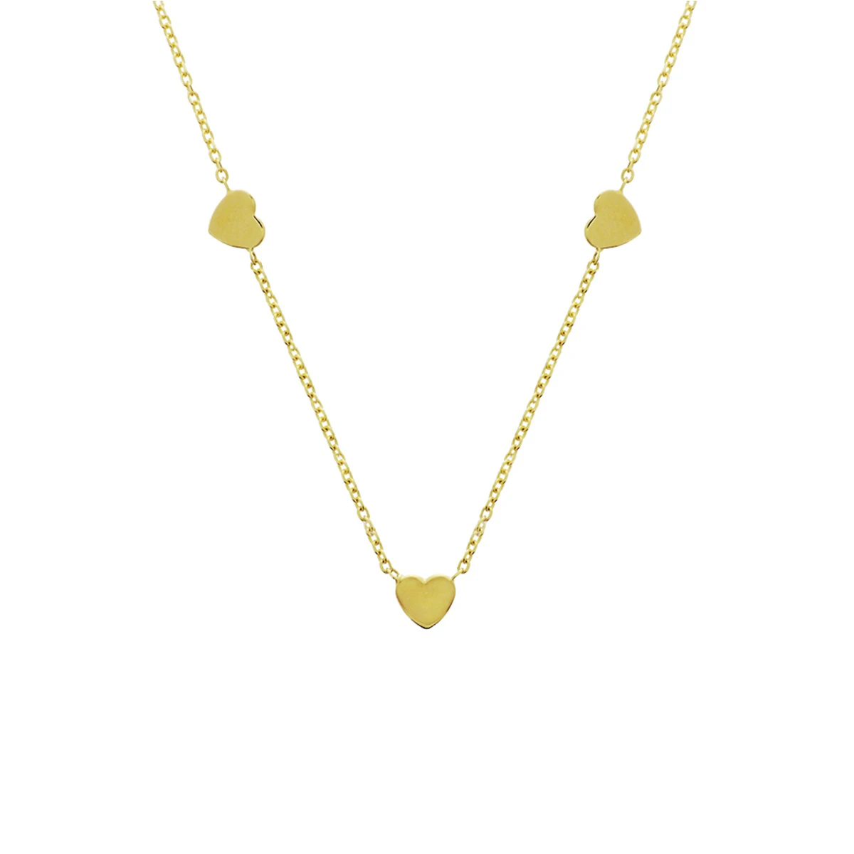 collier hart 42 - 44 cm 14K geelgoud