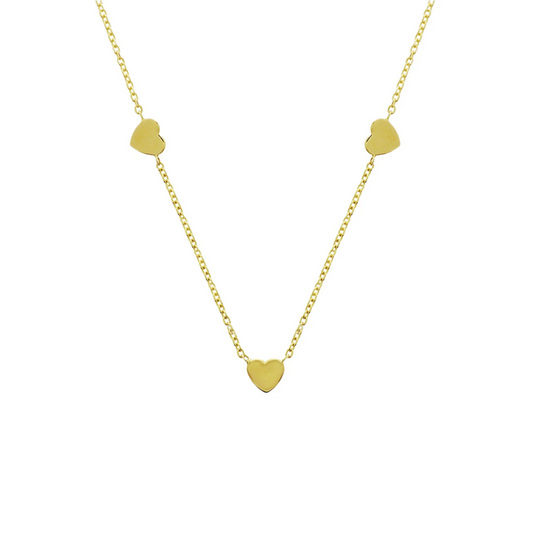 collier hart 42 - 44 cm 14K geelgoud
