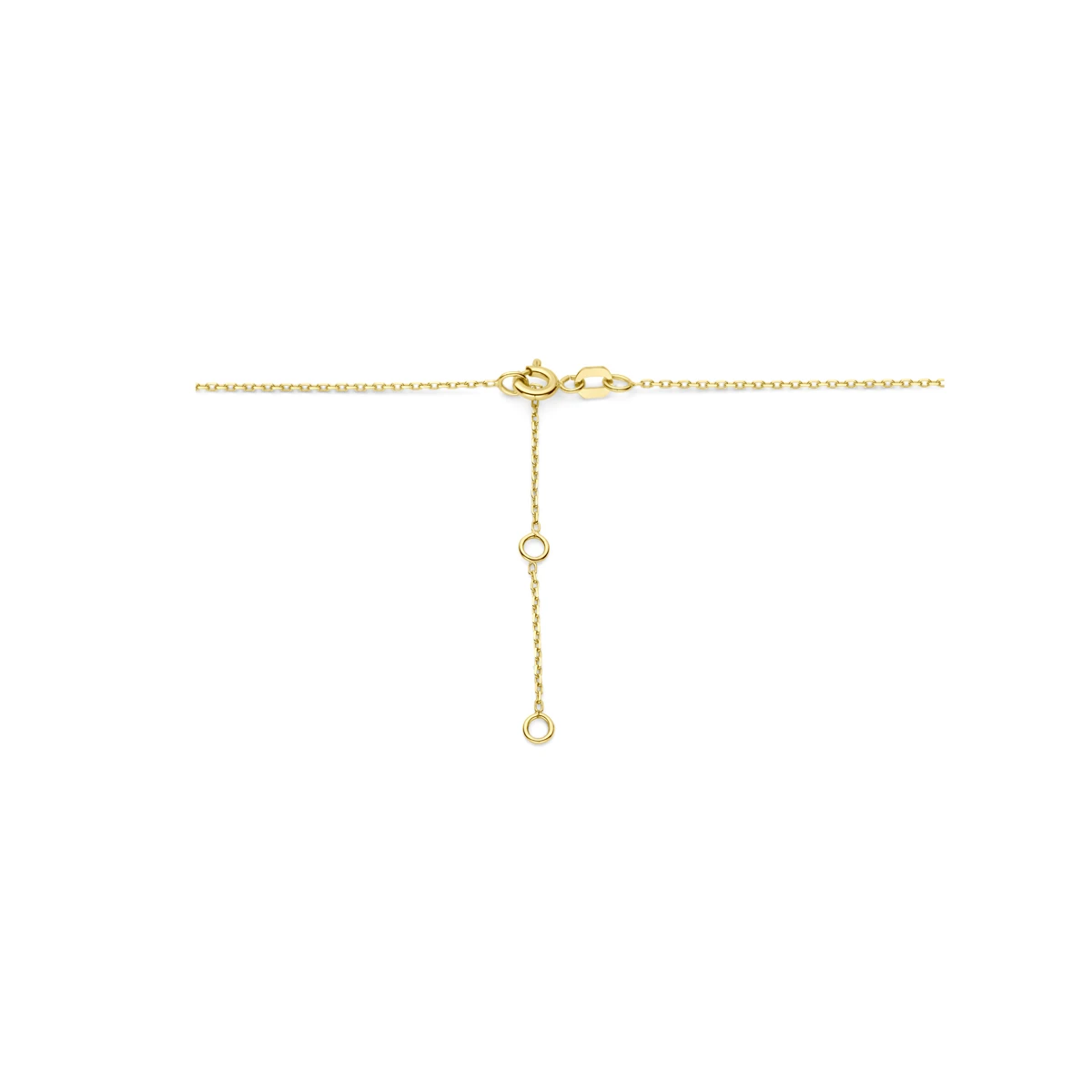 collier hart en zirkonia 1,0 mm 40 - 42 - 44 cm 14K geelgoud