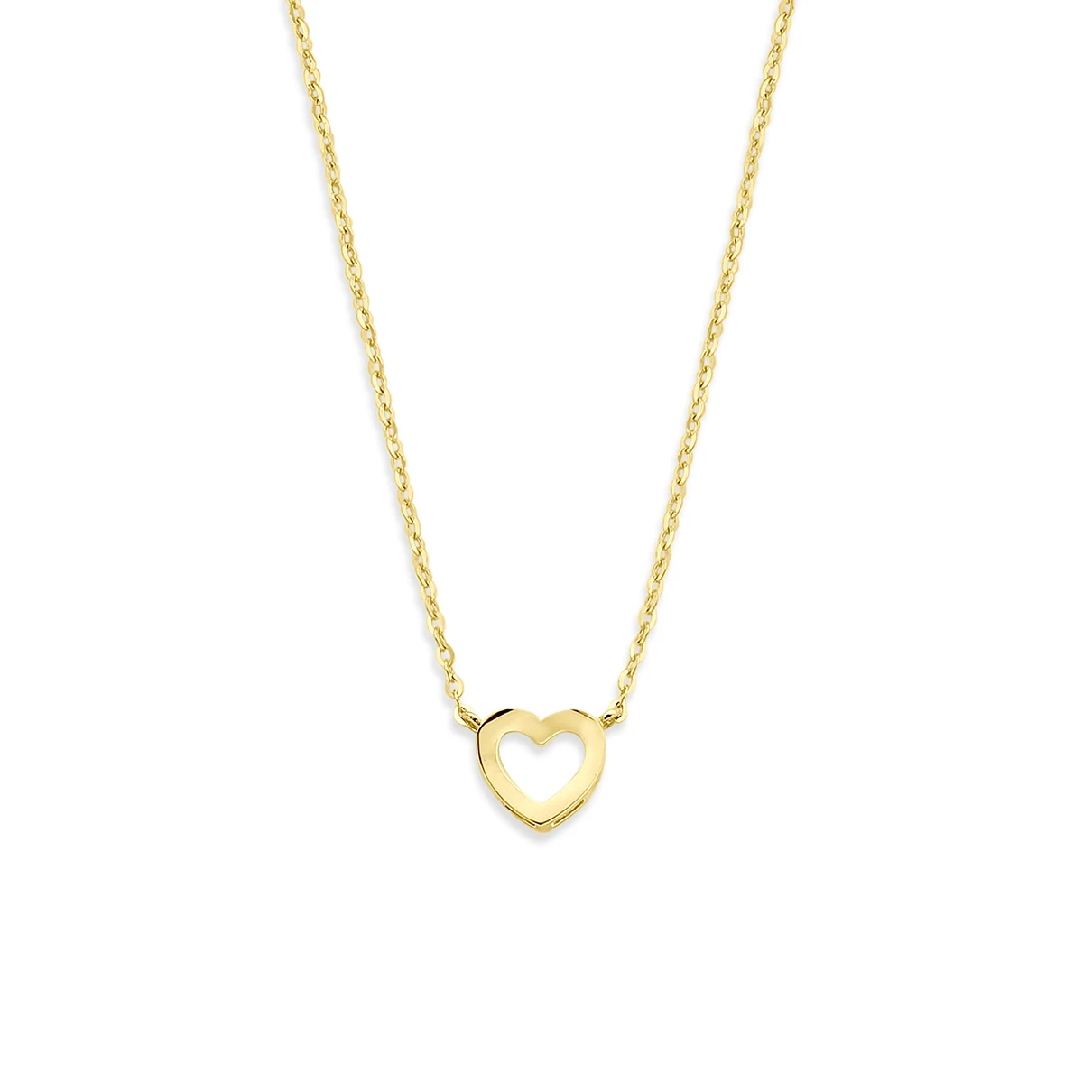 collier hartje 41 - 43 - 45 cm 14K geelgoud