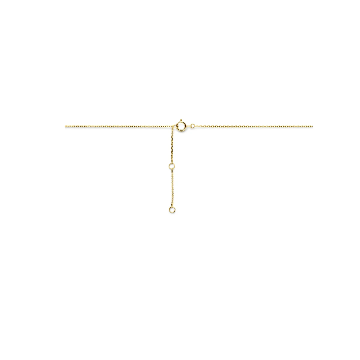 collier hartje 41 - 43 - 45 cm 14K geelgoud