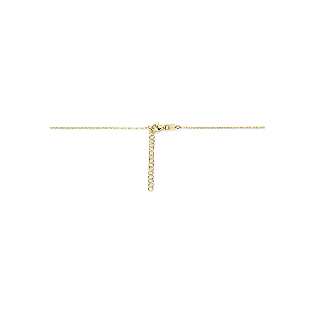 collier hartjes 41 + 4 cm 3 micron zilver verguld (geel)