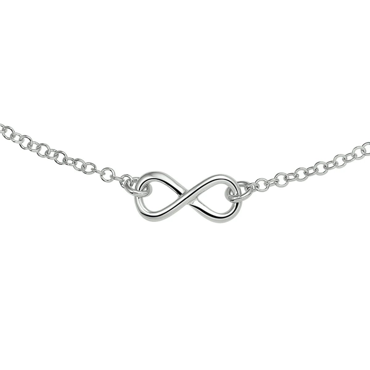 collier infinity 2,1 mm 40 + 4 cm zilver gerhodineerd
