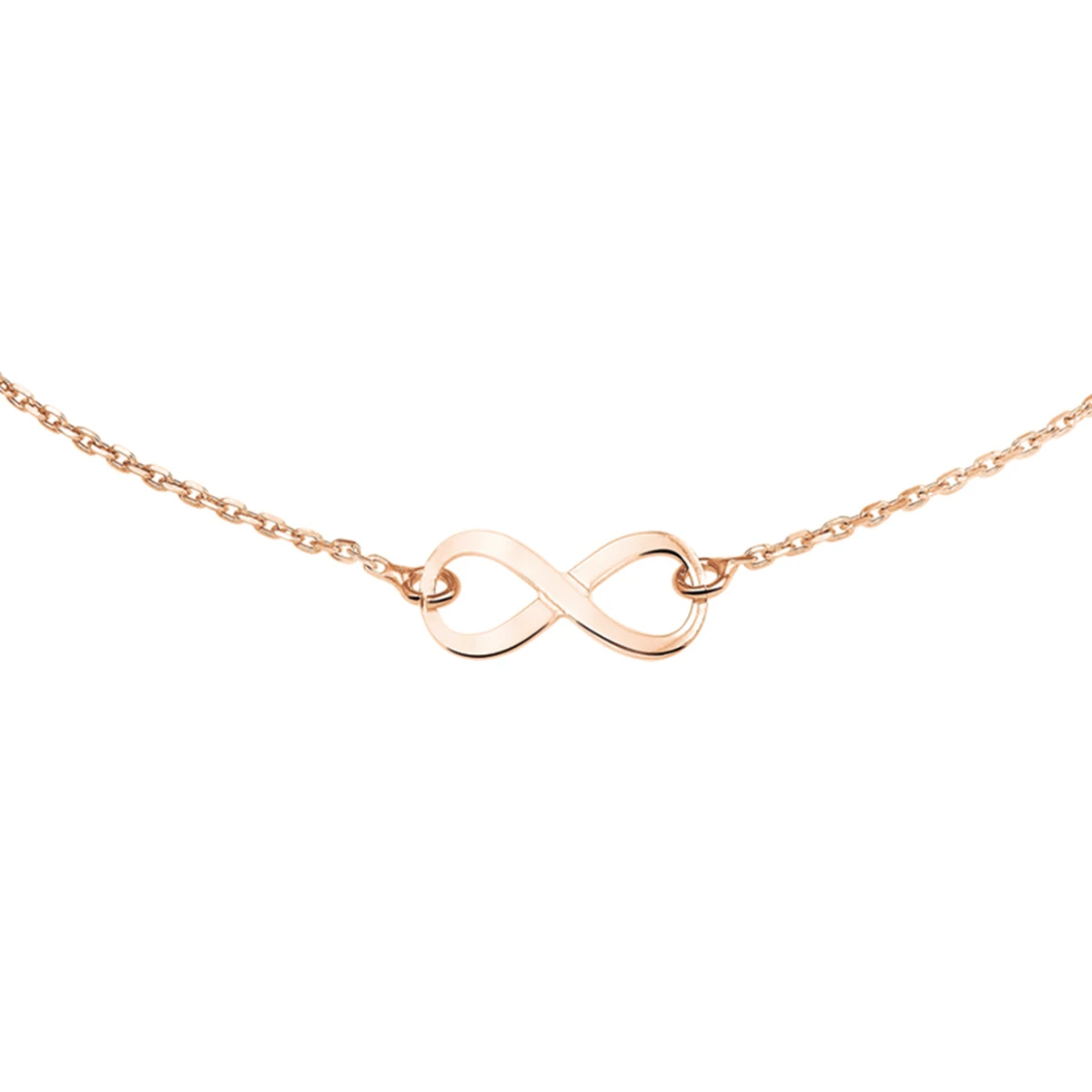 collier infinity 41 + 4 cm zilver verguld (rosé)
