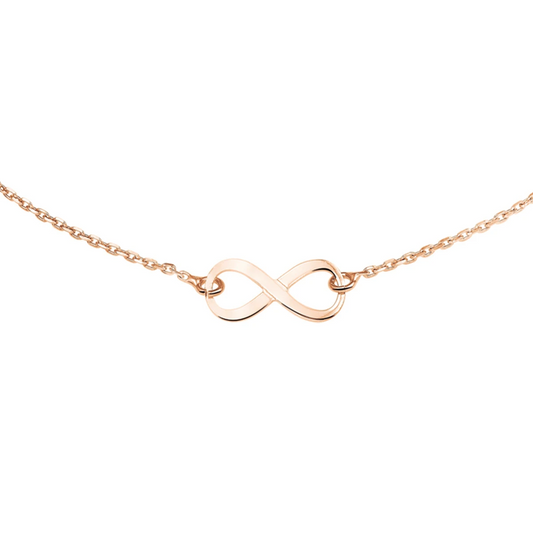 collier infinity 41 + 4 cm zilver verguld (rosé)