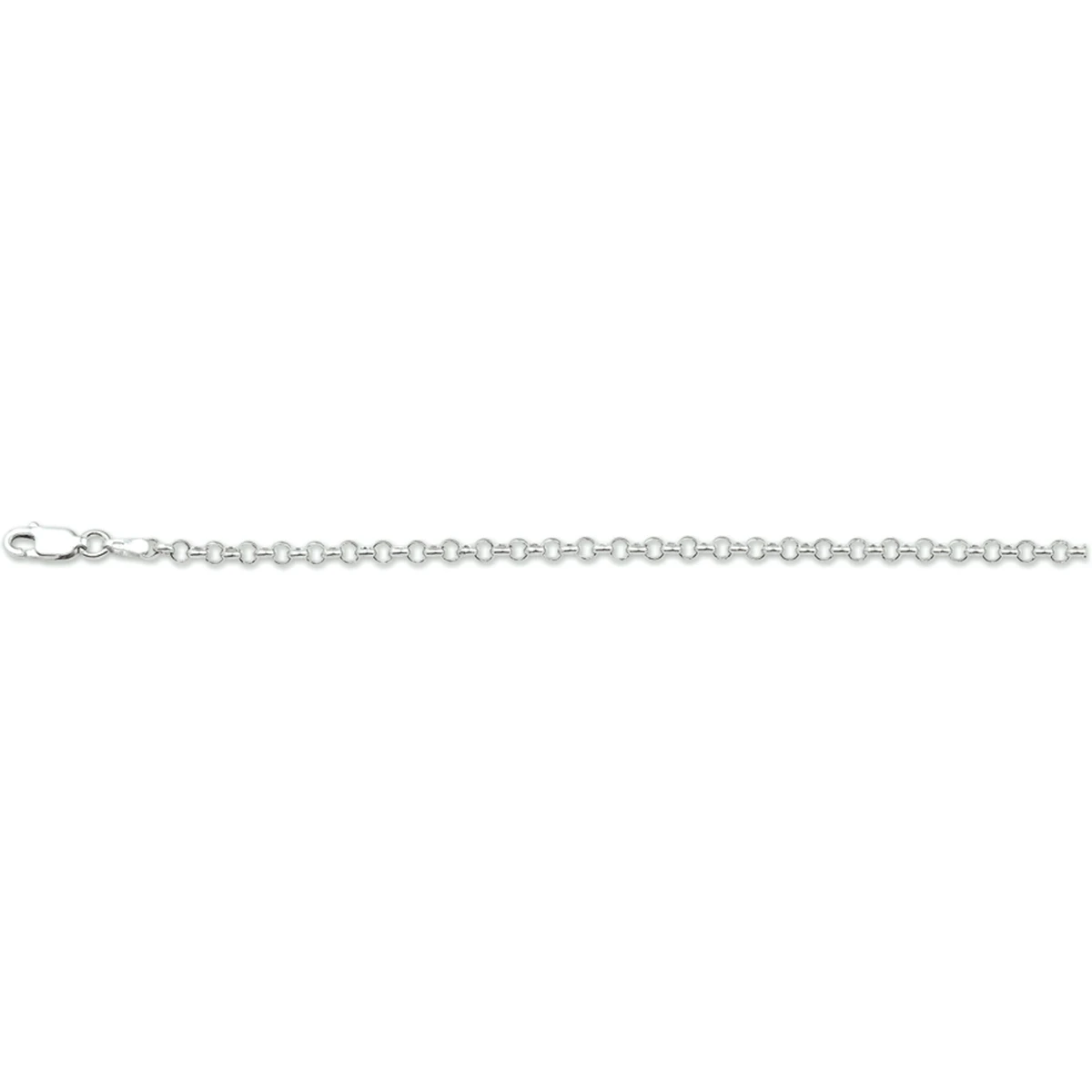 collier jasseron 3,0 mm 80 cm zilver gerhodineerd