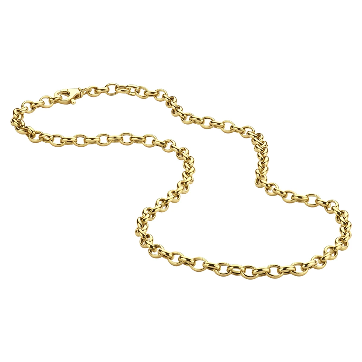 collier jasseron 4,3 mm 45 cm 14K geelgoud