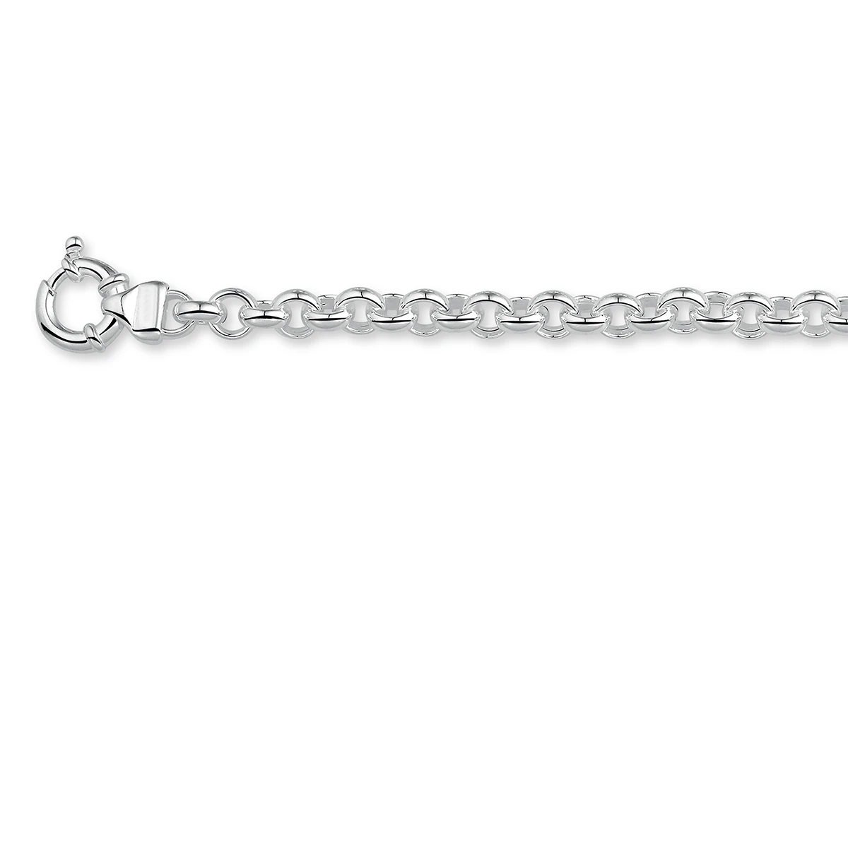 collier jasseron 8,3 mm met groot veerslot zilver wit