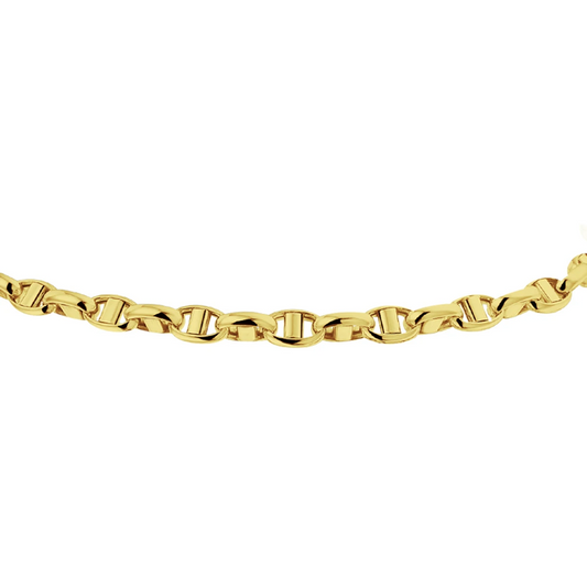 jasseron ovaal met balkje 3,5 mm 14K geelgoud