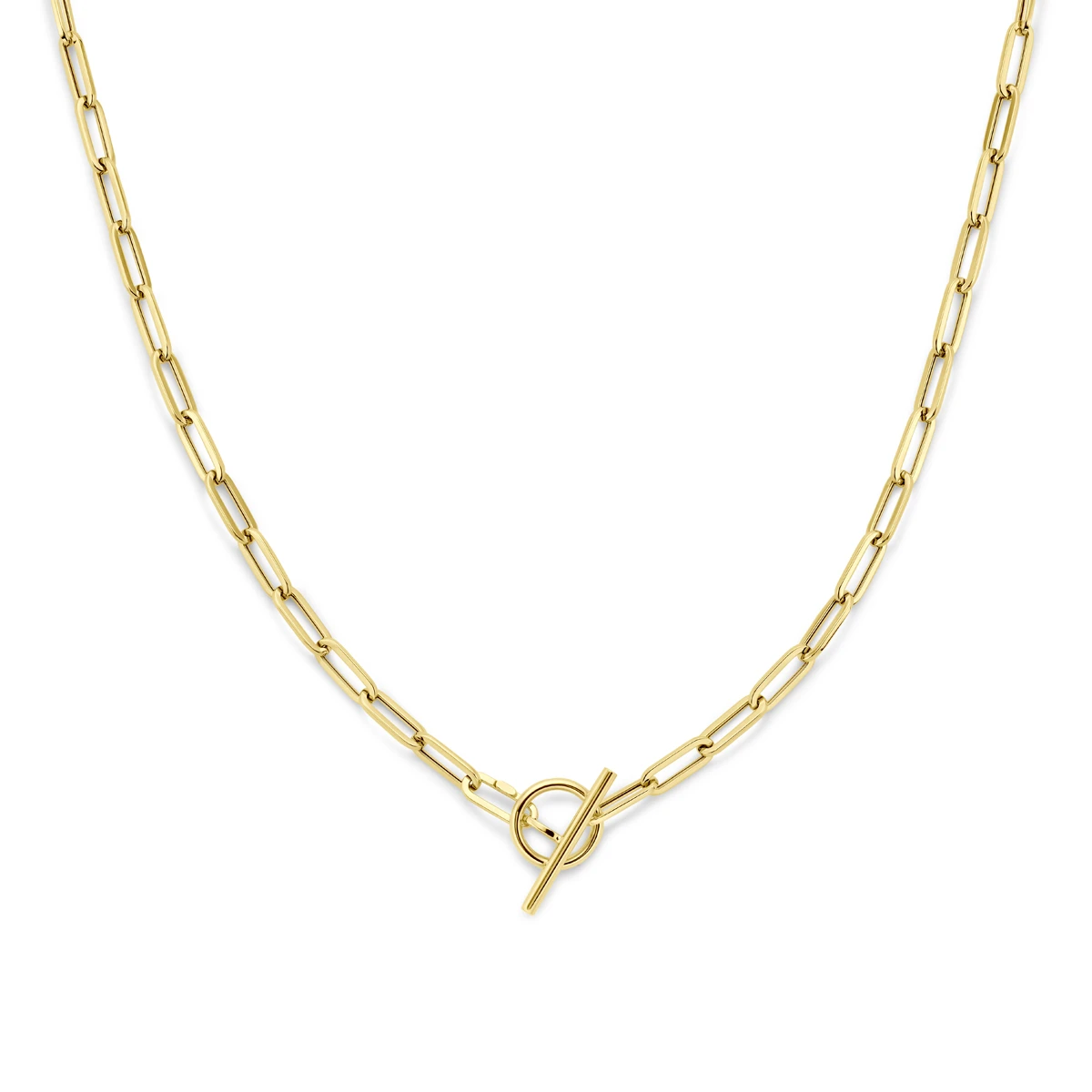 collier kapittelslot 4 mm 42 cm 14K geelgoud