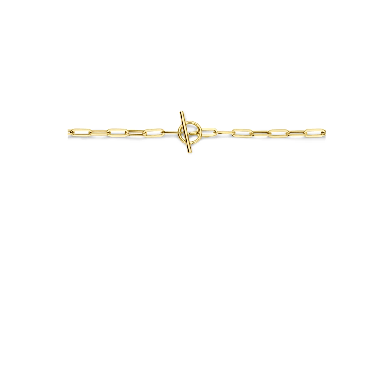 collier kapittelslot 4 mm 42 cm 14K geelgoud