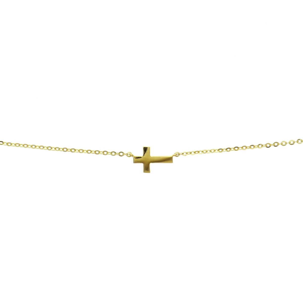 collier kruis 41 - 43 - 45 cm 14K geelgoud