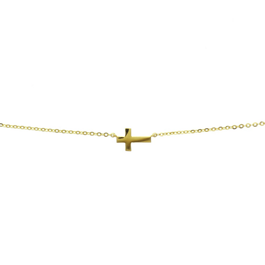 collier kruis 41 - 43 - 45 cm 14K geelgoud