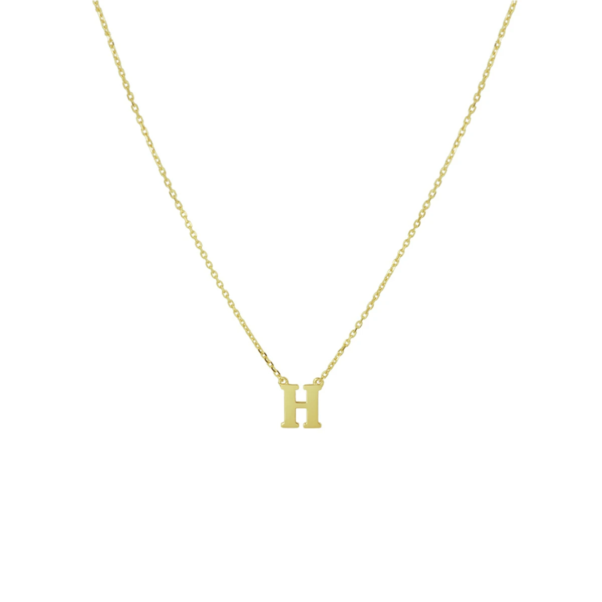 collier letter 40 - 42 - 44 cm 14K geelgoud