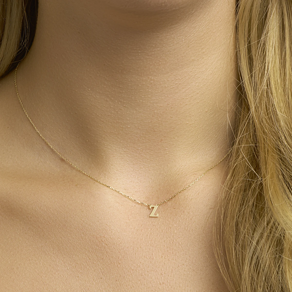 collier letter 40 - 42 - 44 cm 14K geelgoud