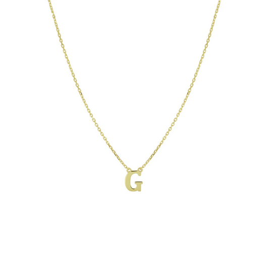 collier letter 40 - 42 - 44 cm 14K geelgoud