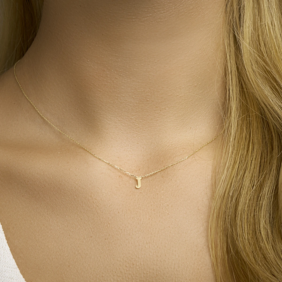 collier letter 40 - 42 - 44 cm 14K geelgoud
