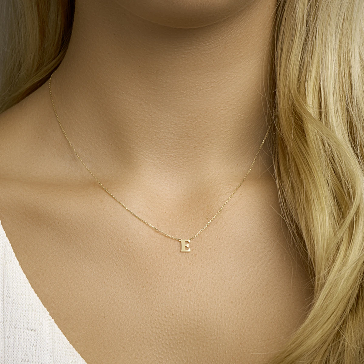 collier letter 40 - 42 - 44 cm 14K geelgoud