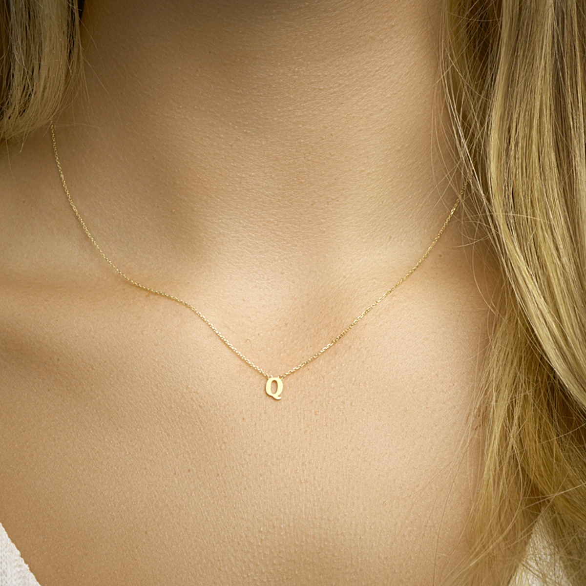 collier letter 40 - 42 - 44 cm 14K geelgoud