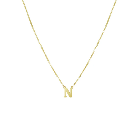 collier letter 40 - 42 - 44 cm 14K geelgoud