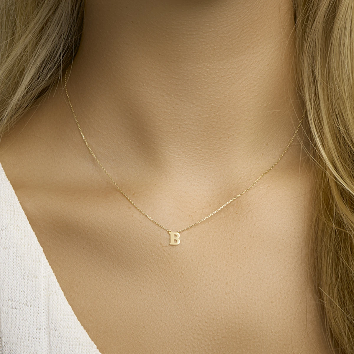 collier letter 40 - 42 - 44 cm 14K geelgoud